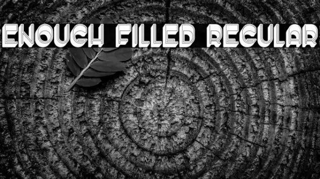 Enough Filled Regular Font examples