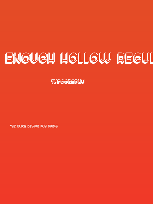 Enough Hollow Regular Poster