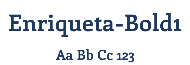 Enriqueta-Bold1 Font Preview