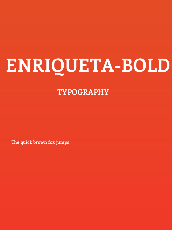 Enriqueta-Bold Poster
