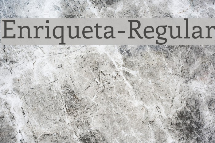 Enriqueta-Regular Font examples