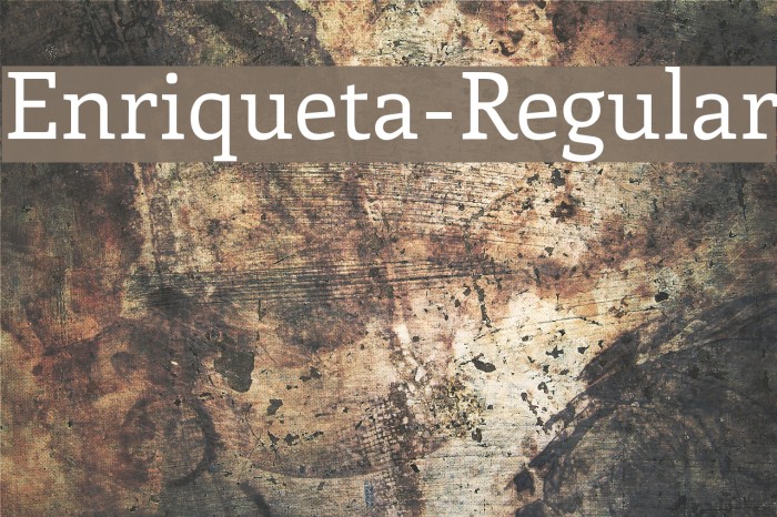 Enriqueta-Regular Font examples