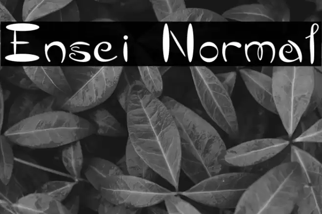 Ensei Normal خط examples