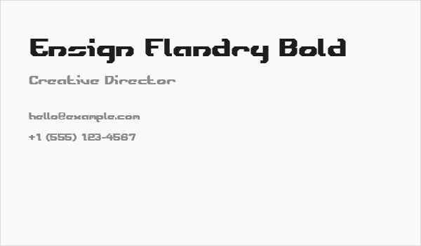 Ensign Flandry Bold Business Card