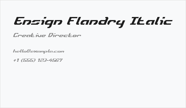 Ensign Flandry Italic Business Card