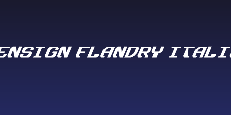 Ensign Flandry Italic Social Header