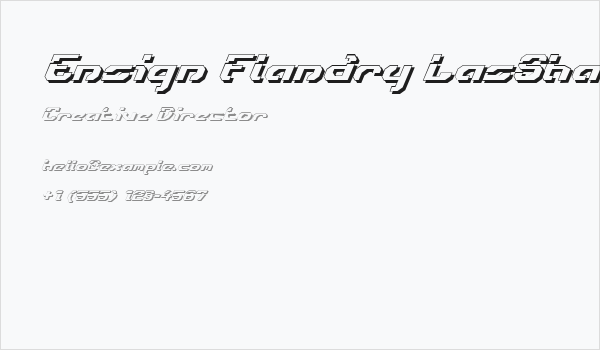 Ensign Flandry LasShad Italic Business Card