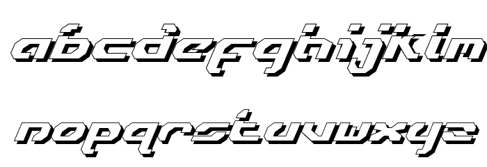 Ensign Flandry LasShad Italic Font LOWERCASE