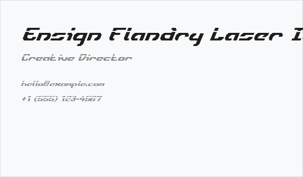 Ensign Flandry Laser Italic Business Card
