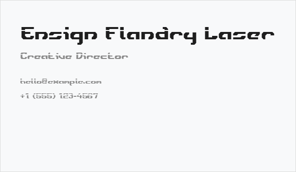 Ensign Flandry Laser Business Card
