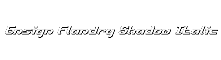Ensign Flandry Shadow Italic  Скачать бесплатные шрифты