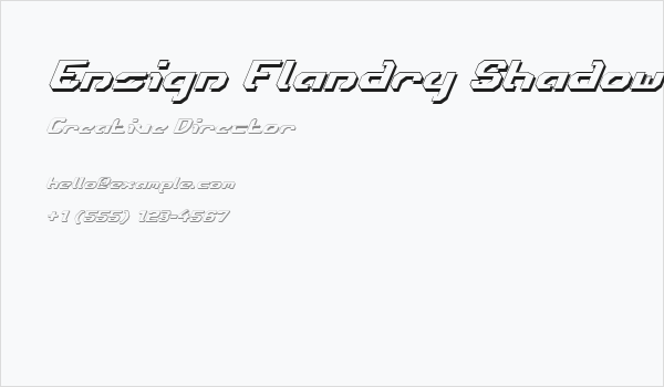 Ensign Flandry Shadow Italic Business Card