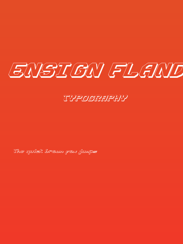 Ensign Flandry Shadow Italic Poster