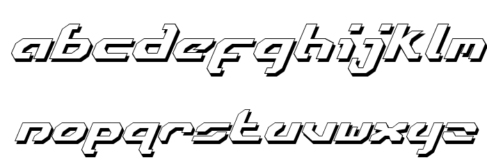 Ensign Flandry Shadow Italic Font LOWERCASE