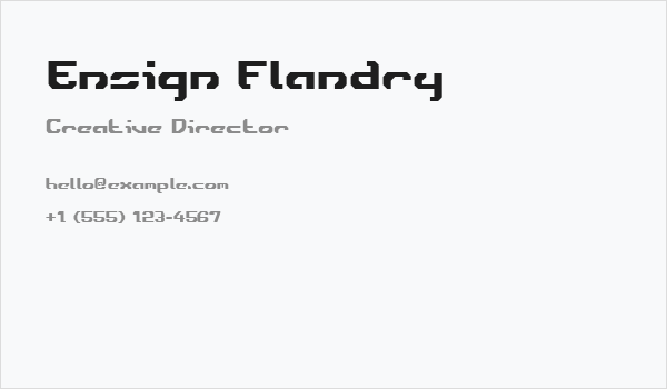 Ensign Flandry Business Card