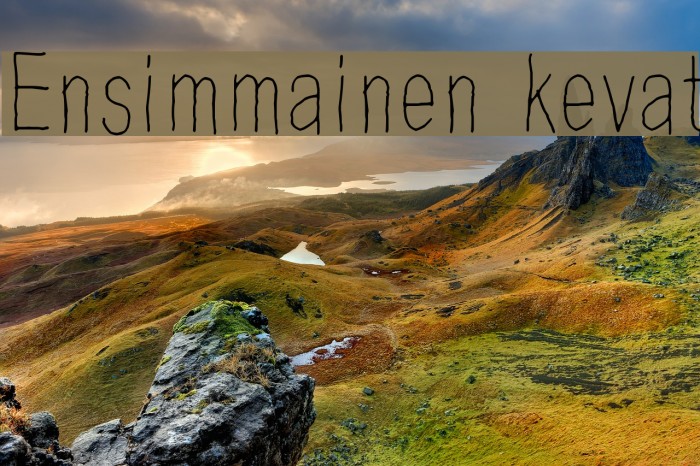 Ensimmainen kevat Font examples