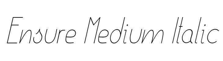 Ensure Medium Italic फ़ॉन्ट