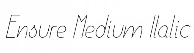 Ensure Medium Italic  Frei Schriftart Herunterladen