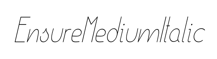 Ensure Medium Italic  免费字体下载