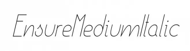 Ensure Medium Italic  Descarca Fonturi Gratis