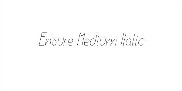 Ensure Medium Italic Logo