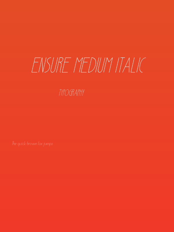 Ensure Medium Italic Poster
