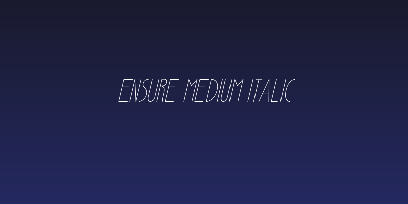 Ensure Medium Italic Social Header