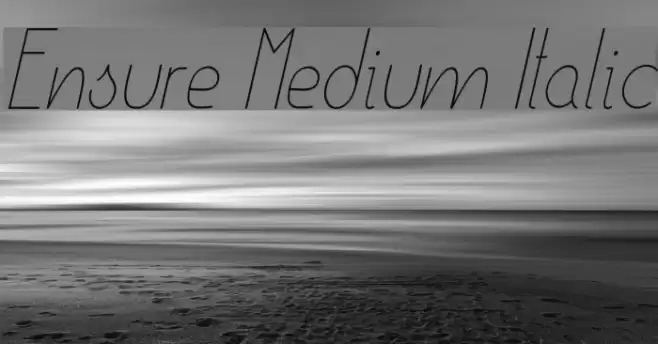 Ensure Medium Italic  examples