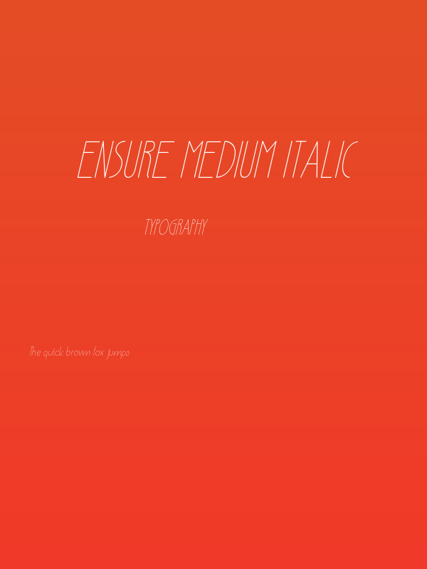 Ensure Medium Italic Poster