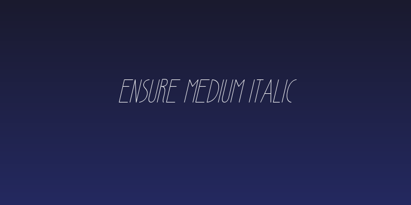 Ensure Medium Italic Social Header