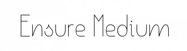 Ensure Medium  Frei Schriftart Herunterladen