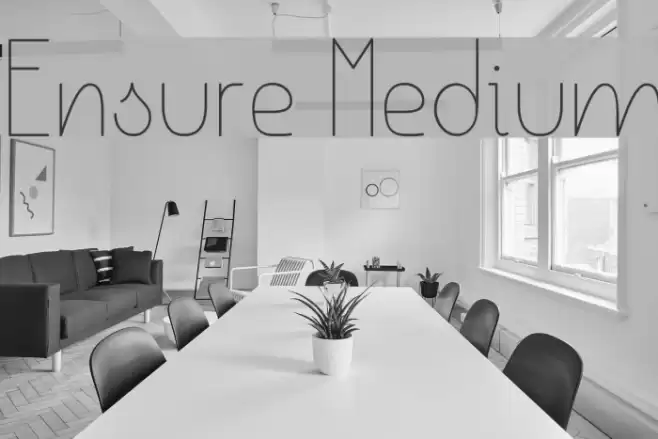 Ensure Medium Font examples