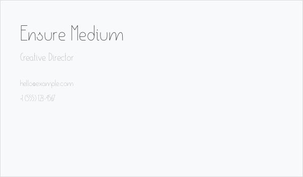 Ensure Medium Business Card