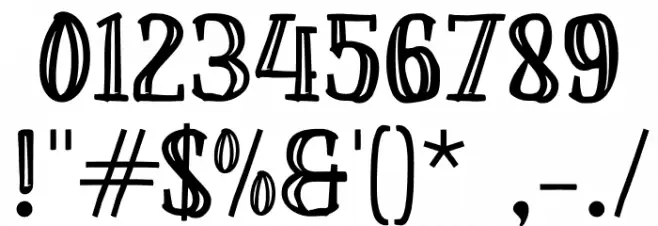 Entah Font OTHER CHARS