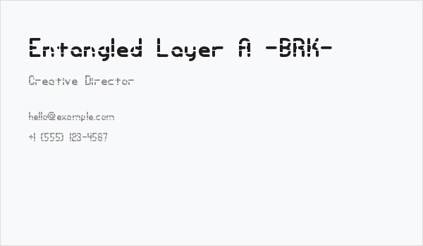 Entangled Layer A -BRK- Business Card