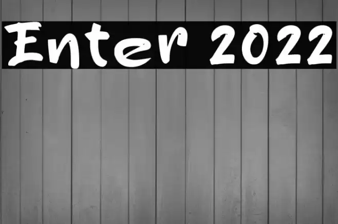 Enter 2022 Font examples