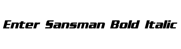 Enter Sansman Bold Italic Font
