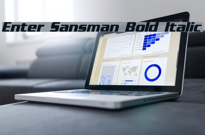 Enter Sansman Bold Italic Font examples