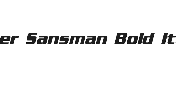 Enter Sansman Bold Italic Logo