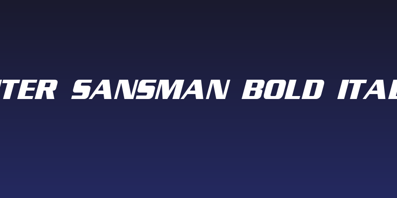 Enter Sansman Bold Italic Social Header