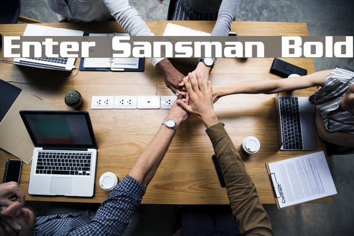 Enter Sansman Bold Font examples