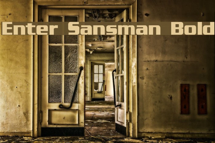 Enter Sansman Bold Font examples
