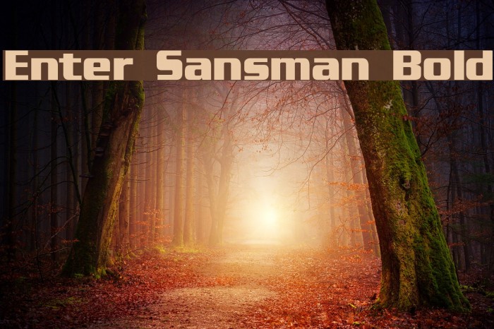 Enter Sansman Bold Font examples