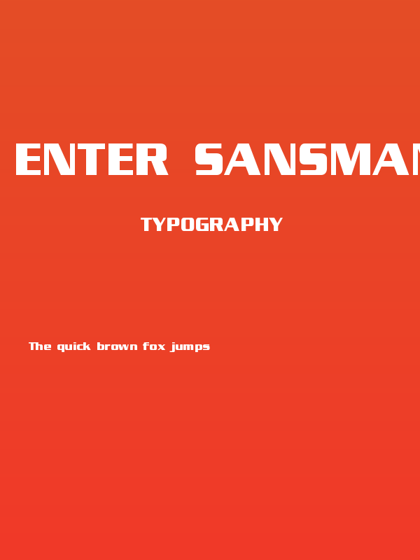 Enter Sansman Bold Poster
