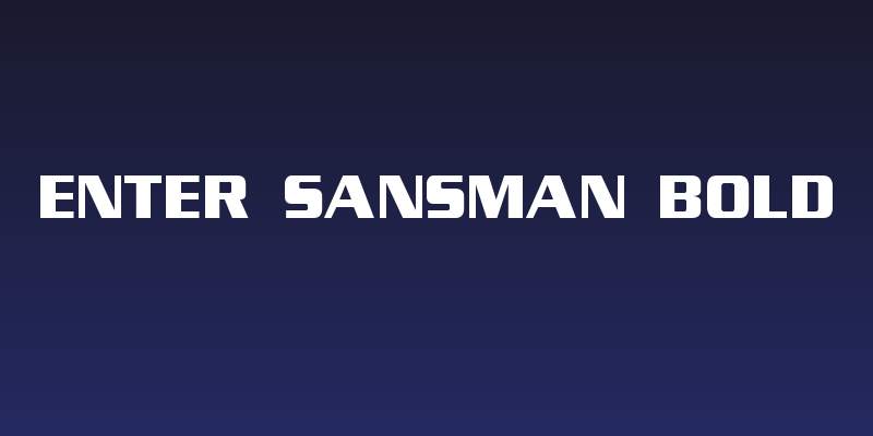 Enter Sansman Bold Social Header