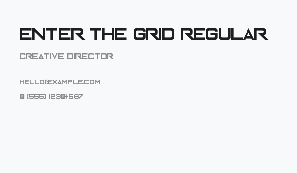 Enter The Grid Regular Business Card