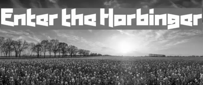 Enter the Harbinger Font examples