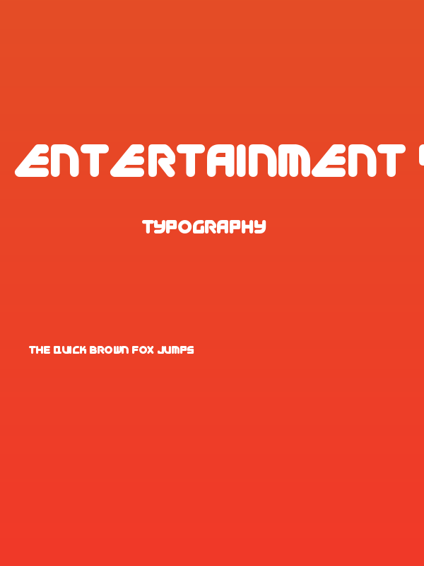Entertainment 4 Digital Font Poster