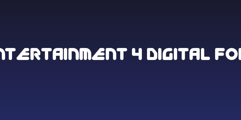 Entertainment 4 Digital Font Social Header