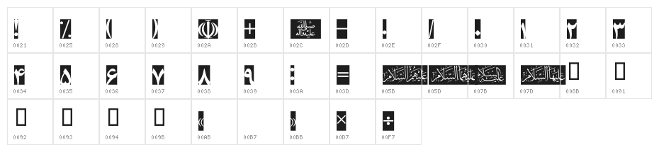 Entezaar III Character Map